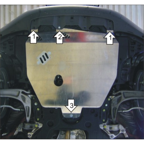 Защита Картера двигателя MOTODOR для Honda Civic 2005-2012 VIII, Алюминий 5 мм - Арт. 30801