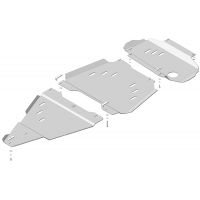 Защита Картера двигателя, КПП, Раздаточной коробки MOTODOR для Nissan Pathfinder 2004-2010 (III R51), Алюминий 5 мм - Арт. 31404