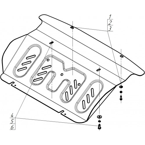 Защита Радиатора MOTODOR для Jac T8 2019-, Сталь 2 мм - Арт. 78312
