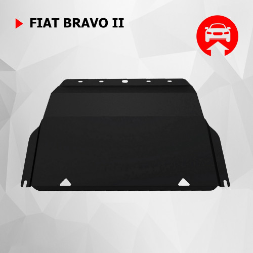 Защита Картера двигателя, КПП АвтоБроня для Fiat Bravo 2006-2015, Сталь 45778 мм - Арт. 111.01705.1