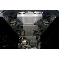 Защита Емкости с AdBlue, Картера двигателя, КПП, Радиатора, Раздаточной коробки, Топливного бака ТСС для Dongfeng DF6 2022-, Алюминий 4 мм - Арт. ZKTCC00584K